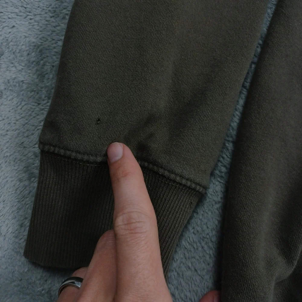 North Face Sweater Mens Large Green Hoodie Bear‎ Outdoor Casual